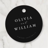 Minimalist Black & White Wedding  フェイバータグ (裏面)