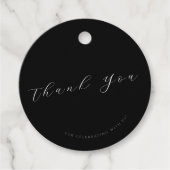 Minimalist Black & White Wedding  フェイバータグ (正面)