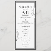 Minimalist Black & White Wedding プログラム (正面)