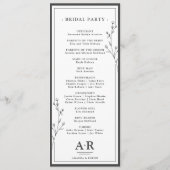 Minimalist Black & White Wedding プログラム (裏面)