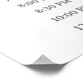 Minimalist Black & White Wedding Welcome Timeline ポスター (角)