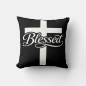 Minimalist Blessed Cross Christian Faith Design クッション (正面)