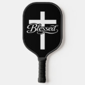 Minimalist Blessed Cross Christian Faith Design ピックルボールラケット (裏面)