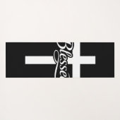 Minimalist Blessed Cross Christian Faith Design ヨガマット (裏面(横))