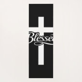 Minimalist Blessed Cross Christian Faith Design ヨガマット (裏面)