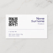 Minimalist blowball photography QR Business Card 名刺 (裏面)