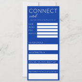 Minimalist Blue Church Connection Card 招待状 (裏面)