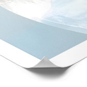 Minimalist Blue Circle Art Print - Soft Brush ポスター (角)