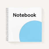 Minimalist Blue Circle Notebook ノートブック (正面)