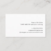 Minimalist Blue Faux Gold Scissors Hair Stylist 名刺 (裏面)