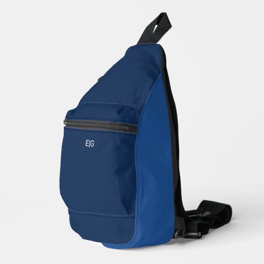Minimalist Blue Monogram スリングバッグ (右コーナー)