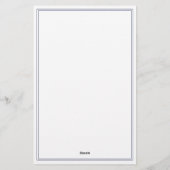 Minimalist Blue Monogram Two Border 便箋 (裏面)