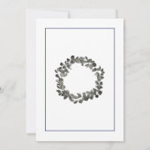 Minimalist|Blue Peace on Earth Christmas Card 招待状 (裏面)