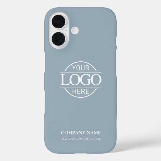 Minimalist Blue Promotional Company Business Logo Case-Mate iPhoneケース (裏面)