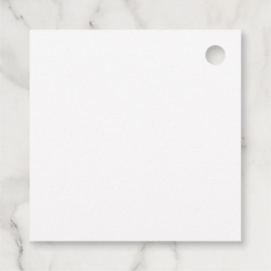 Minimalist Blue Pumpkin Fall Baby Shower Square フェイバータグ (裏面)