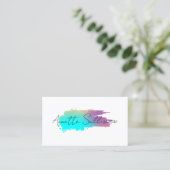 Minimalist blue purple stroke white Business Card 名刺 (スタンド正面)