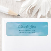 Minimalist Blue Sky Just Love Casual ラベル (インサイチュ)