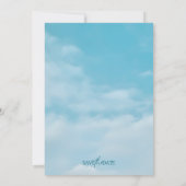 Minimalist Blue Sky Just Love Casual Save the Date (裏面)