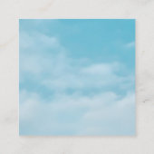 Minimalist Blue Sky Just Love Wedding RSVP Card エンクロージャーカード (裏面)