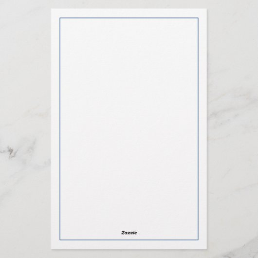 Minimalist Blue Three Letter Monogram 便箋 (裏面)