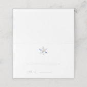 Minimalist Blue Winter Wedding Escort Card プレイスカード (外部開封)