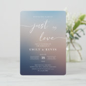 Minimalist Blurred Gradient Script Elegant Wedding 招待状 (スタンド正面)
