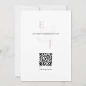 Minimalist Blush 結婚式招待状 | QRコード 招待状 (裏面)