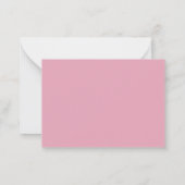 Minimalist Blush Pink Border Monogram Note Card ノートカード (裏面)