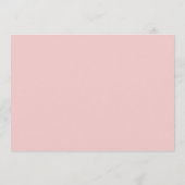 Minimalist Blush Pink Border Personalized Script ノートカード (裏面)