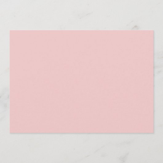 Minimalist Blush Pink Border Personalized Script ノートカード (裏面)