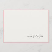Minimalist Blush Pink Border Personalized Script ノートカード (正面)