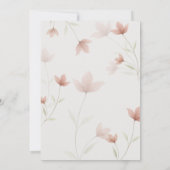 Minimalist Blush Pink Floral Elegant Wedding 招待状 (裏面)