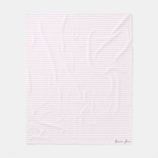 Minimalist Blush Pink Stripes Cozy Throw Blanket フリースブランケット