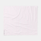 Minimalist Blush Pink Stripes Cozy Throw Blanket フリースブランケット (正面(横))