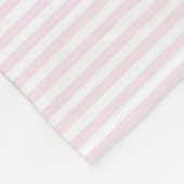 Minimalist Blush Pink Stripes Cozy Throw Blanket フリースブランケット (角)