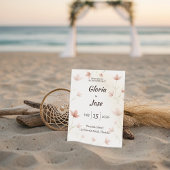 Minimalist Blush Pink Wildflower Wedding 招待状