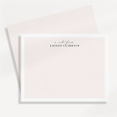 Minimalist Blush Script Note Card ノートカード