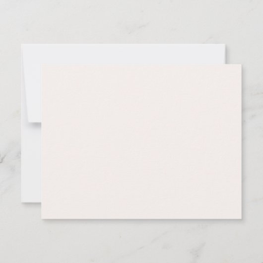Minimalist Blush Script Note Card ノートカード (裏面)