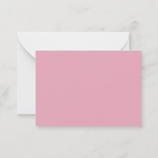 Minimalist Blush Two Border Monogram Note Card ノートカード (裏面)