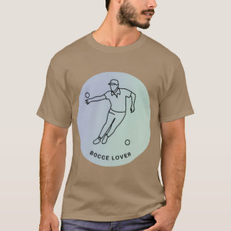 Minimalist Bocce Lover Elegant Single Line Art Pla Tシャツ