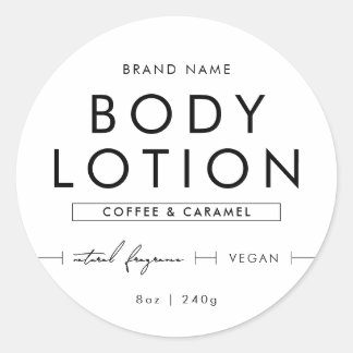 Minimalist Body Lotion Scrub Cosmetic Jar Label ラウンドシール