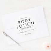 Minimalist Body Lotion Scrub Cosmetic Jar Label ラウンドシール (封筒)