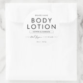 Minimalist Body Lotion Scrub Cosmetic Jar Label ラウンドシール (バッグ)