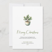 Minimalist Bohemian Botanical Earthy Xmas Card シーズンカード (正面)