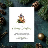 Minimalist Bohemian Botanical Earthy Xmas Card シーズンカード