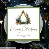 Minimalist Bohemian Botanical Holiday Napkins