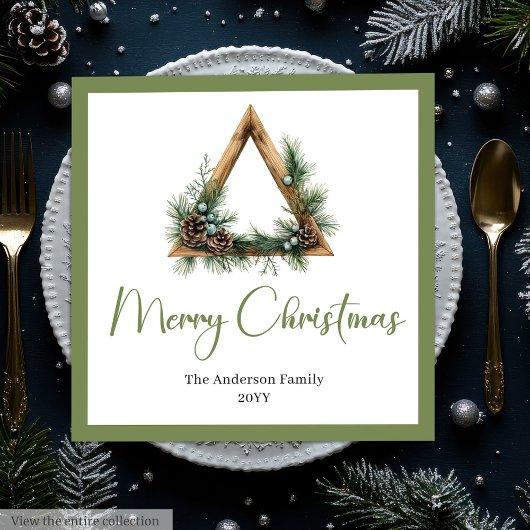 Minimalist Bohemian Botanical Holiday Napkins