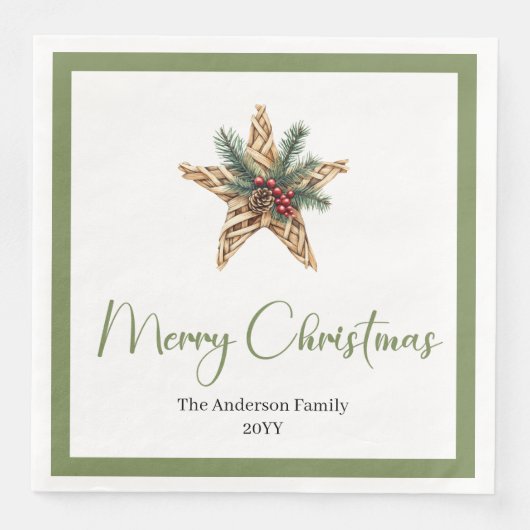 Minimalist Bohemian Christmas Wreath in Neutral   (正面)