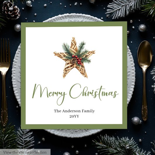 Minimalist Bohemian Christmas Wreath in Neutral  