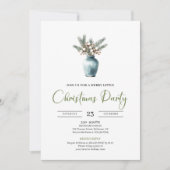 Minimalist Bohemian Earthy Neutral Holiday Invites 招待状 (正面)